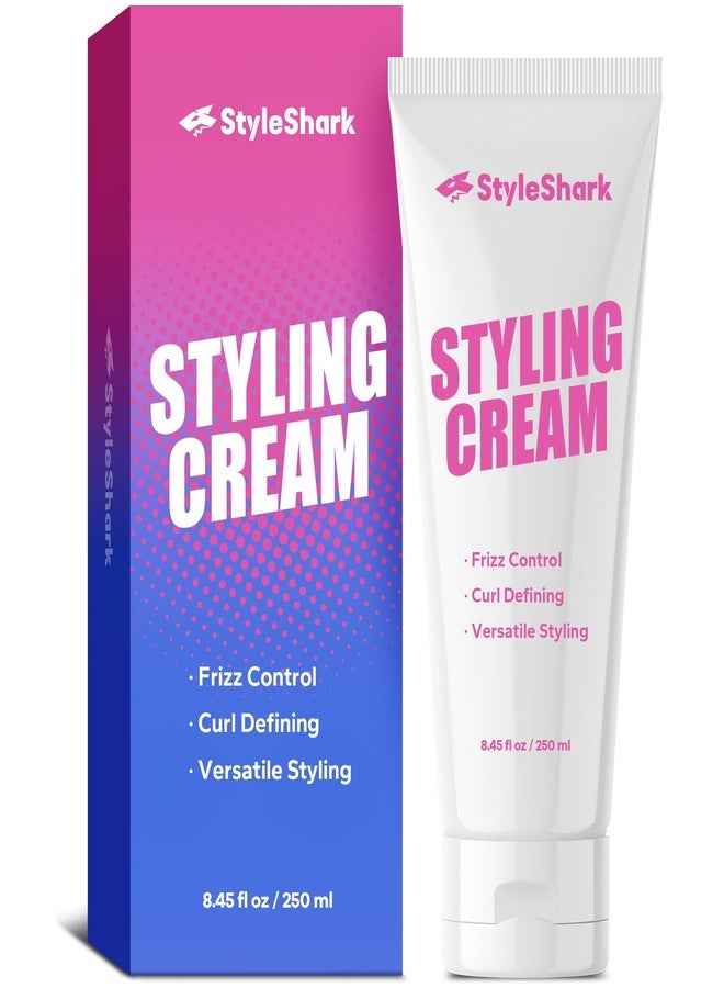 StyleShark 3 in 1 Styling Cream (250ml), Ultimate Curl Cream for Curly & Wavy Hair, Anti-Frizz, Curl Defining & Smoothing, Hair Care Essentials for Frizz Control, Heatless Curls, Slick Back Styles - Image 1